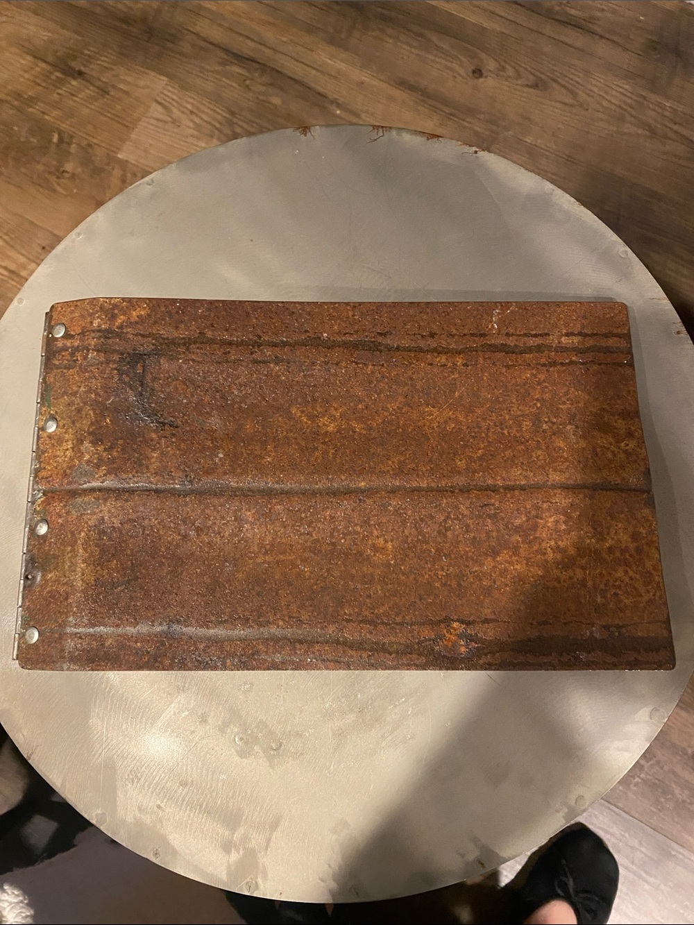 Rust-Finish Rectangular corrugated steele photo album very album Super cool.